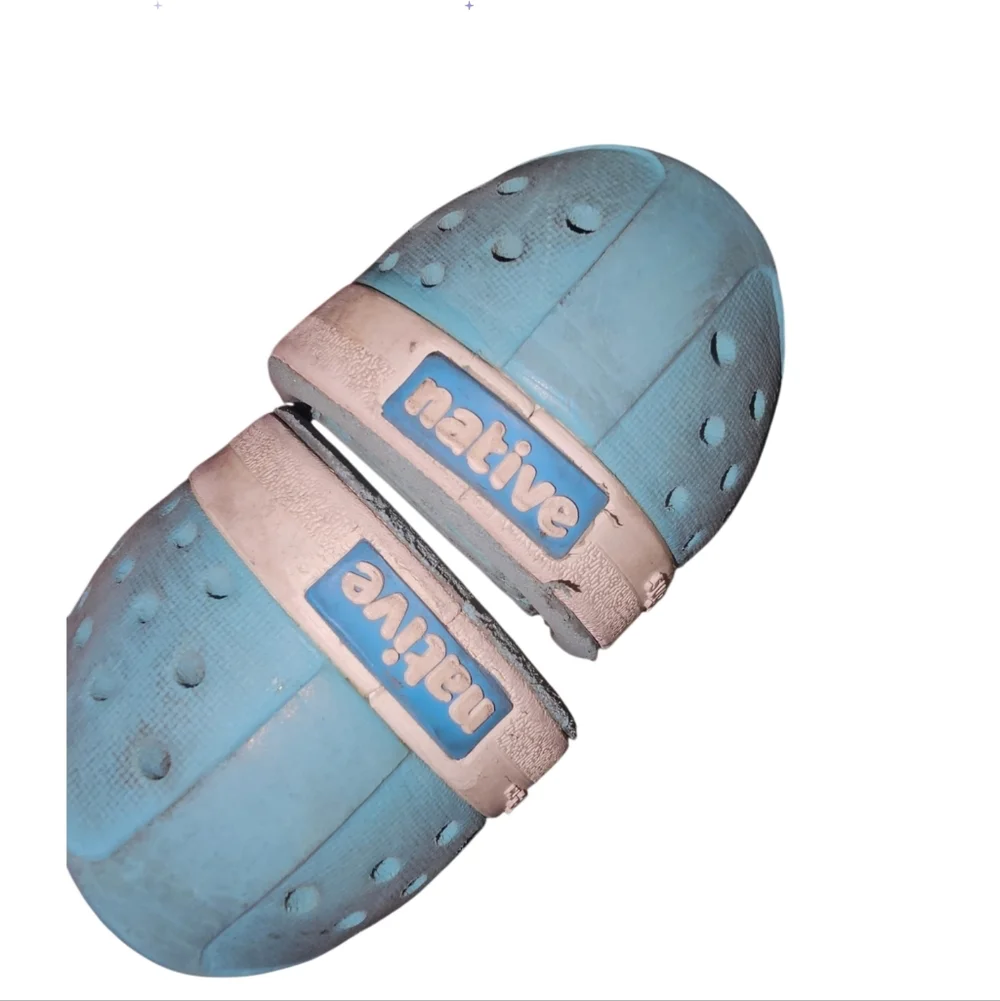 Native Kids Shoes - Light Blue and White